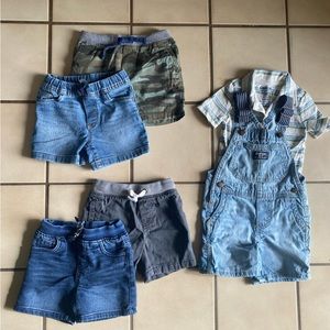 Carters Boy Shorts and overall bundle lot